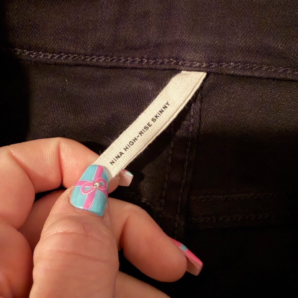 rag & bone High-Rise Skinny Jeans in Black - Picture 6 of 11